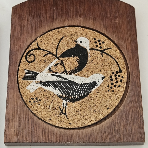 Vintage 1960s Hi Mark Rustic Wood CORK Bird Cage Design Made in Taiwan - Picture 5 of 10